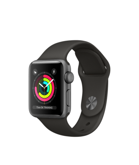Apple W S3 42mm S. Grey Case Black SBand Apple Watch