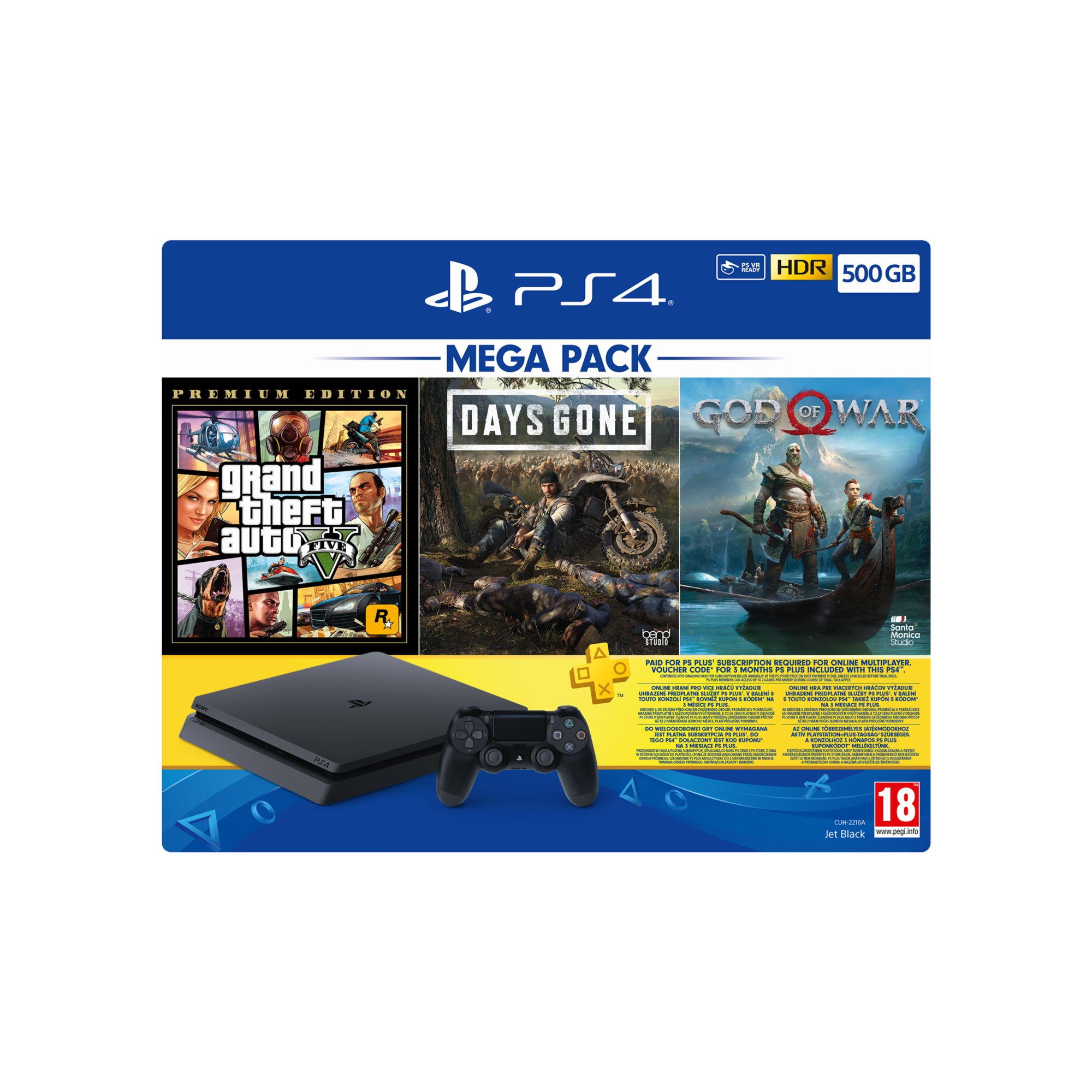 PS4 500GB Mega Pack Oyun Konsolu