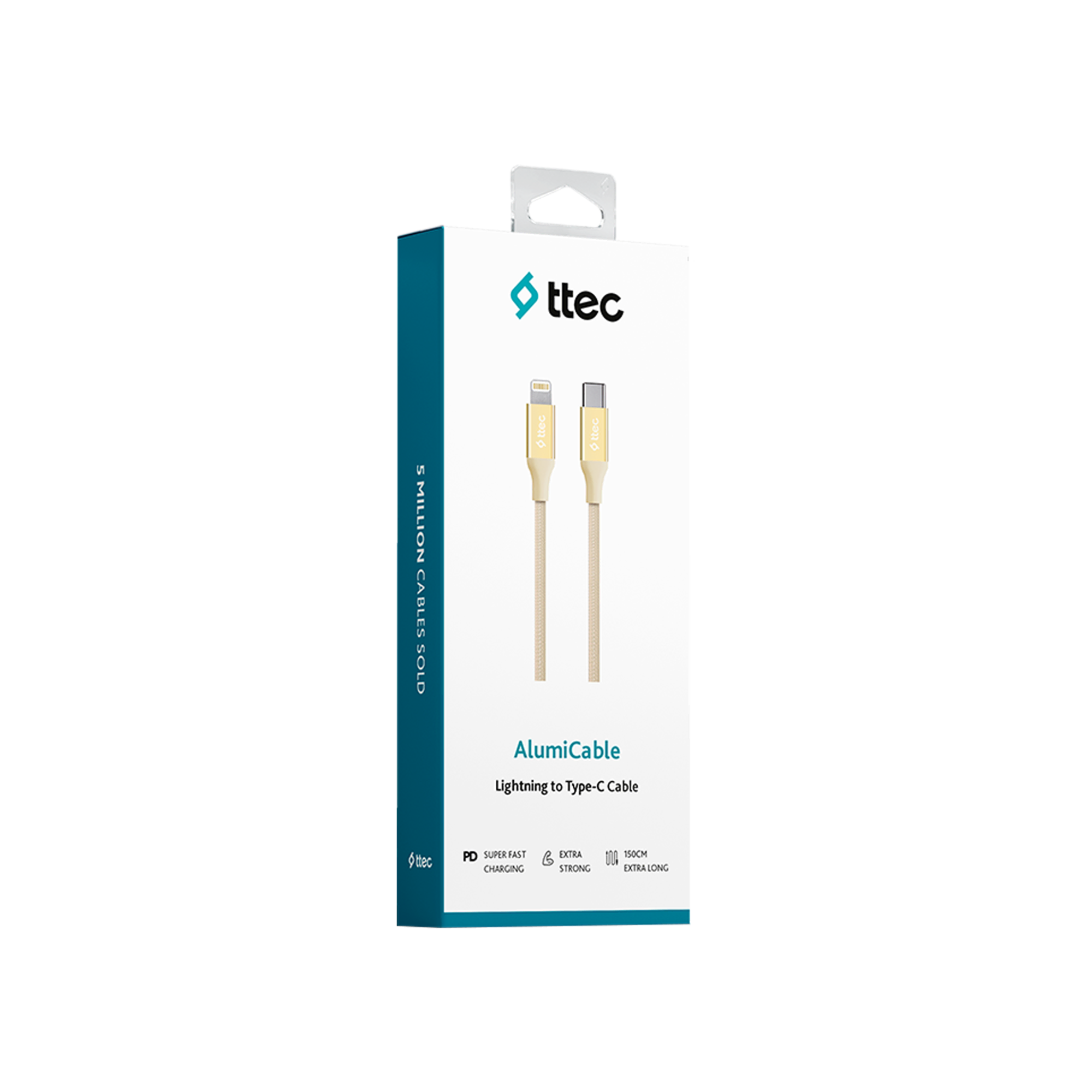 Ttec AlumiCable Typec-Lightng Kablo Gold Şarj Kabloları