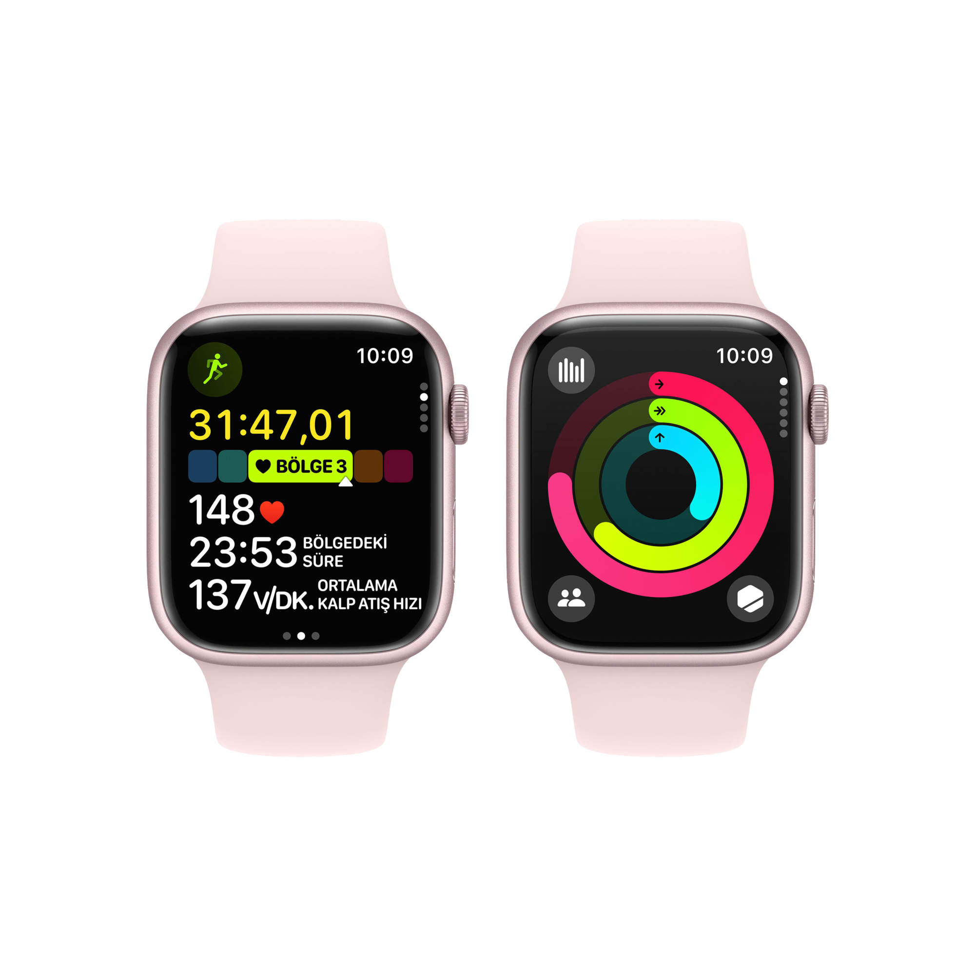 Apple Watch S9 45mm Pembe SB - S/M Akıllı Saat